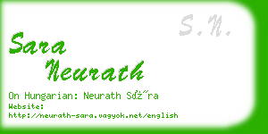 sara neurath business card